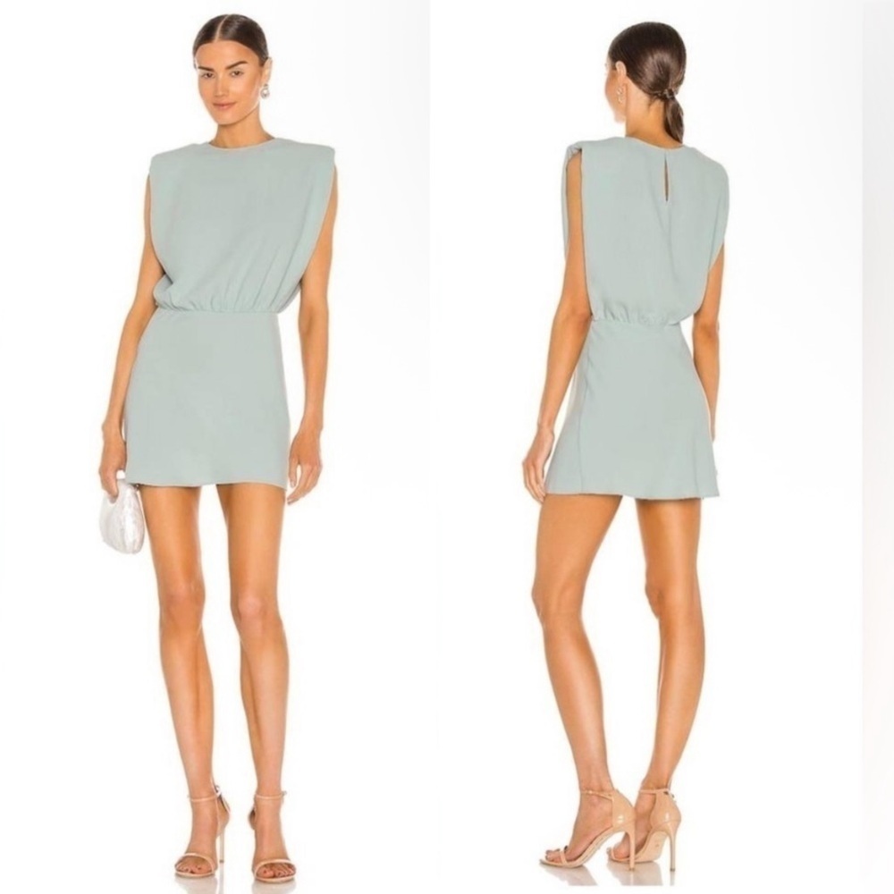 Amanda Uprichard Kent Mini Dress in Thyme 👗 Large